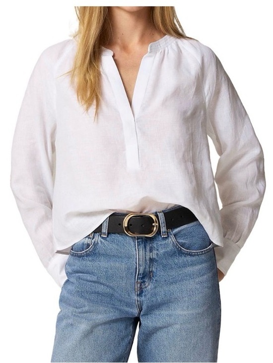 J. Crew Tops - J crew white linen cabana top